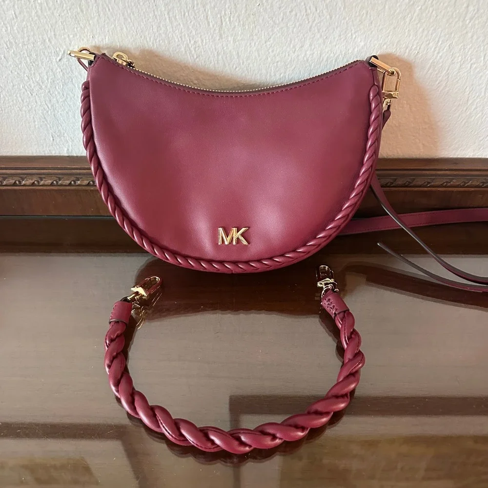 Michael Kors‎ Kyla Small Leather Convertible Pochette Equestrian Nautical